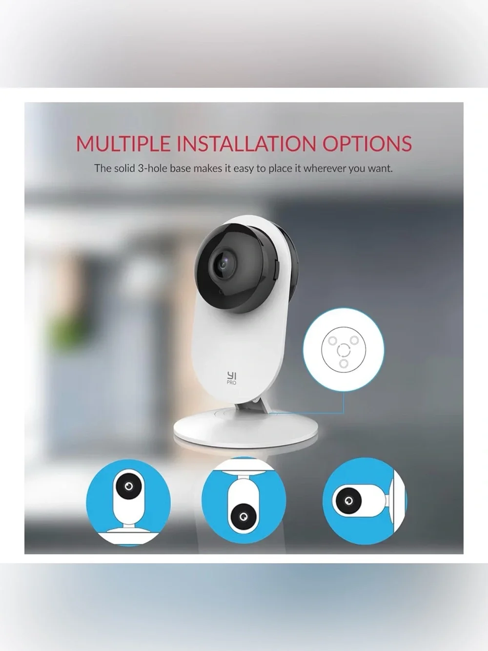 YI Pro Indoor Security Camera Pair - White